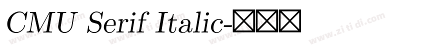 CMU Serif Italic字体转换